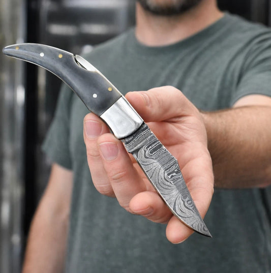 Damascus Steel Folding Pocket Knife