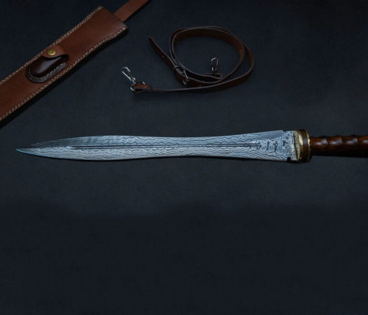 Roman Gladius Sword With Damascus Steel Blade