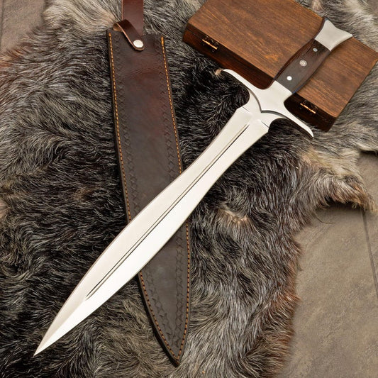 Custom Handmade Sword With Leather Sheath