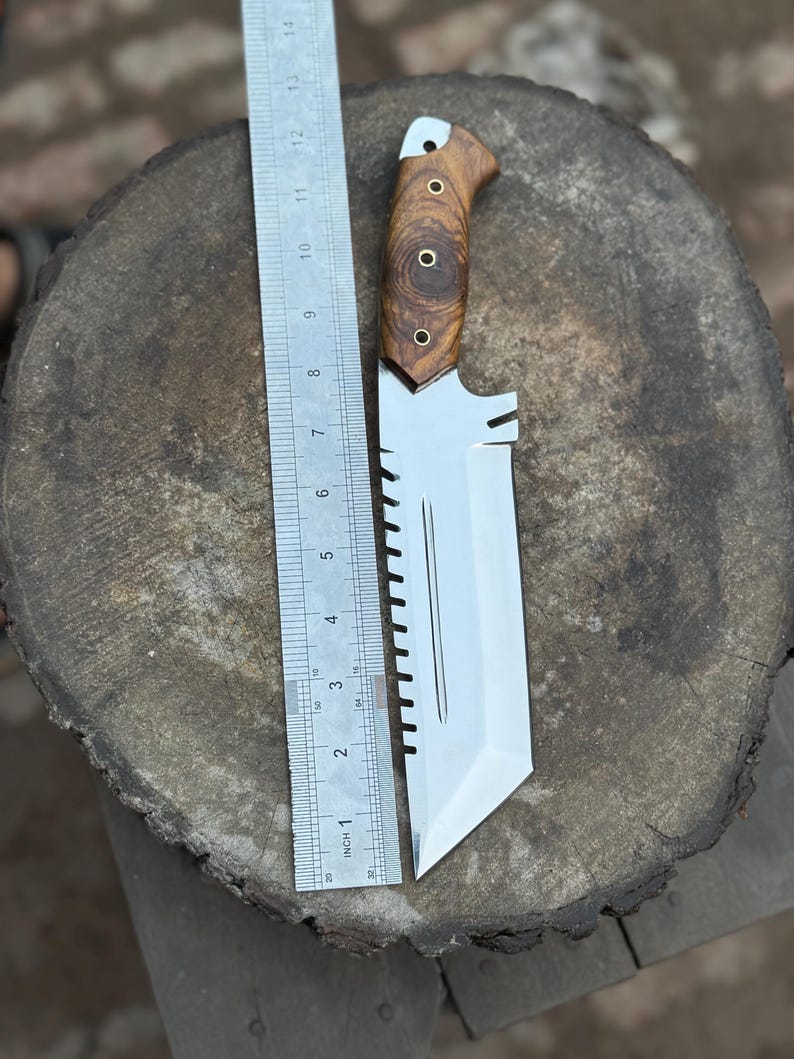 Heavy Duty Tactical Knife | Fixed Blade Hunting Knife with Sheath – Handmade Bushcraft Tool