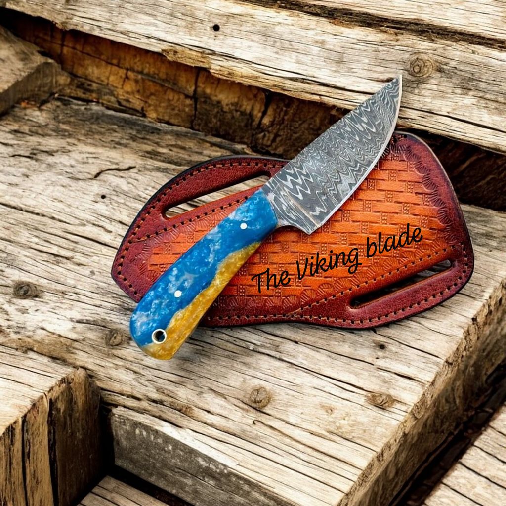 Custom Hand Forged Skinning Knife for Rancher Gifts – Firestorm Damascus