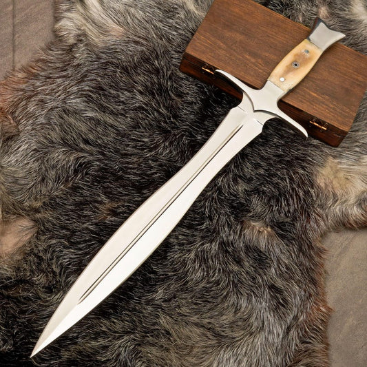 Custom Handmade Sword With Leather Sheath