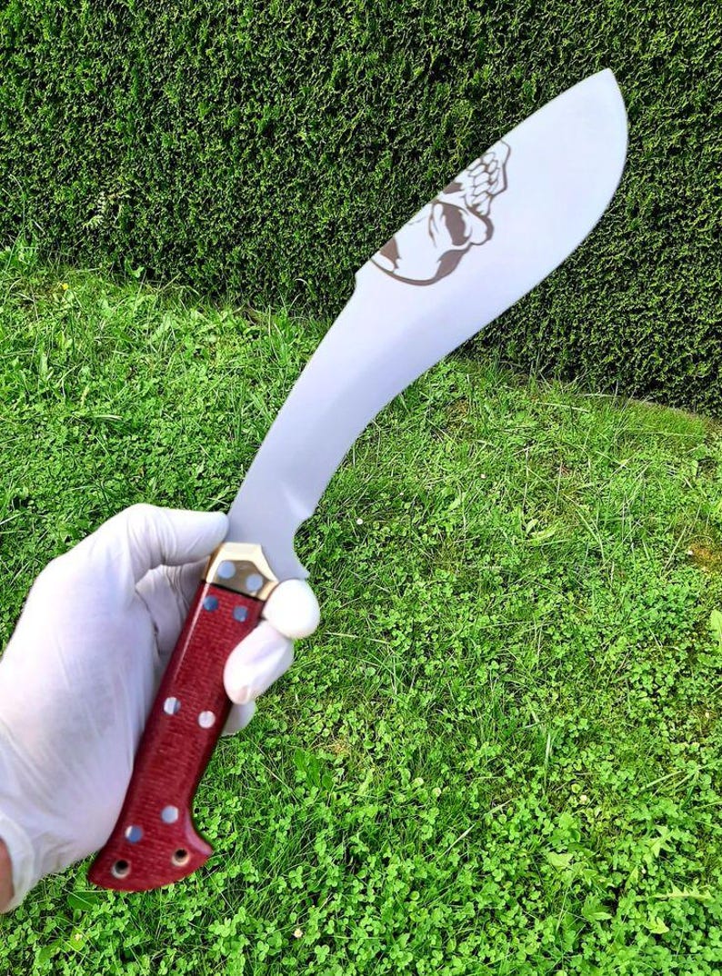 Custom Handmade Kukri Knife With Leather Sheath