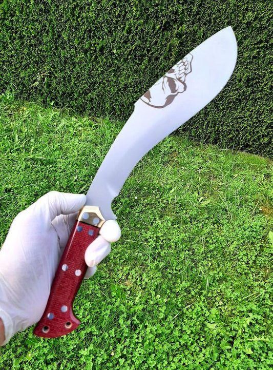 Custom Handmade Kukri Knife With Leather Sheath