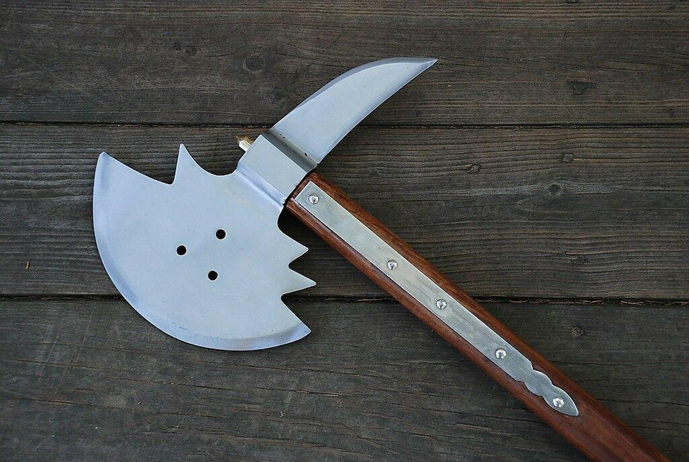 Medieval Viking Broad Axe Steel Axe Viking Axe for Sale Replica Hatchet with Wooden Handle