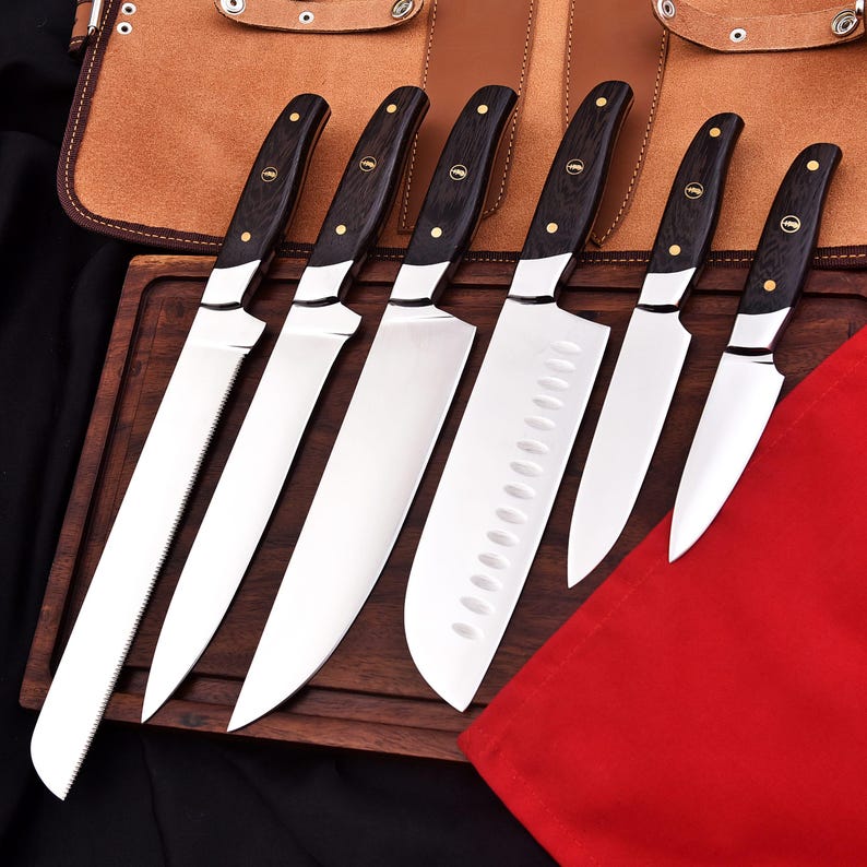 Handmade Premium Chef Set-440c Steel Kitchen Knife Set- Perfect Gift for Mother's day, Gift for Him/ Her