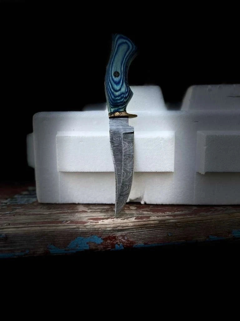 Handmade Damascus Steel Hunting Tactical Bowie Tom Brown Hunting Knife