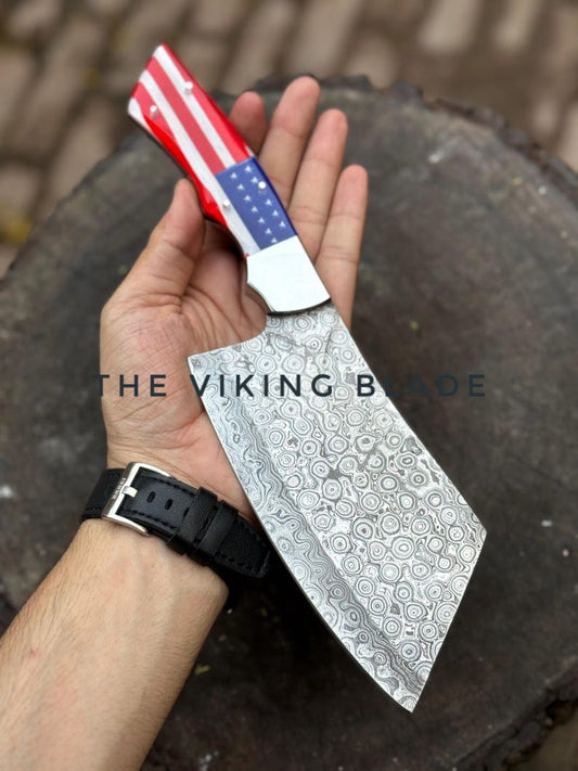 Custom Handmade Damascus Steel Chef Kitchen Knife