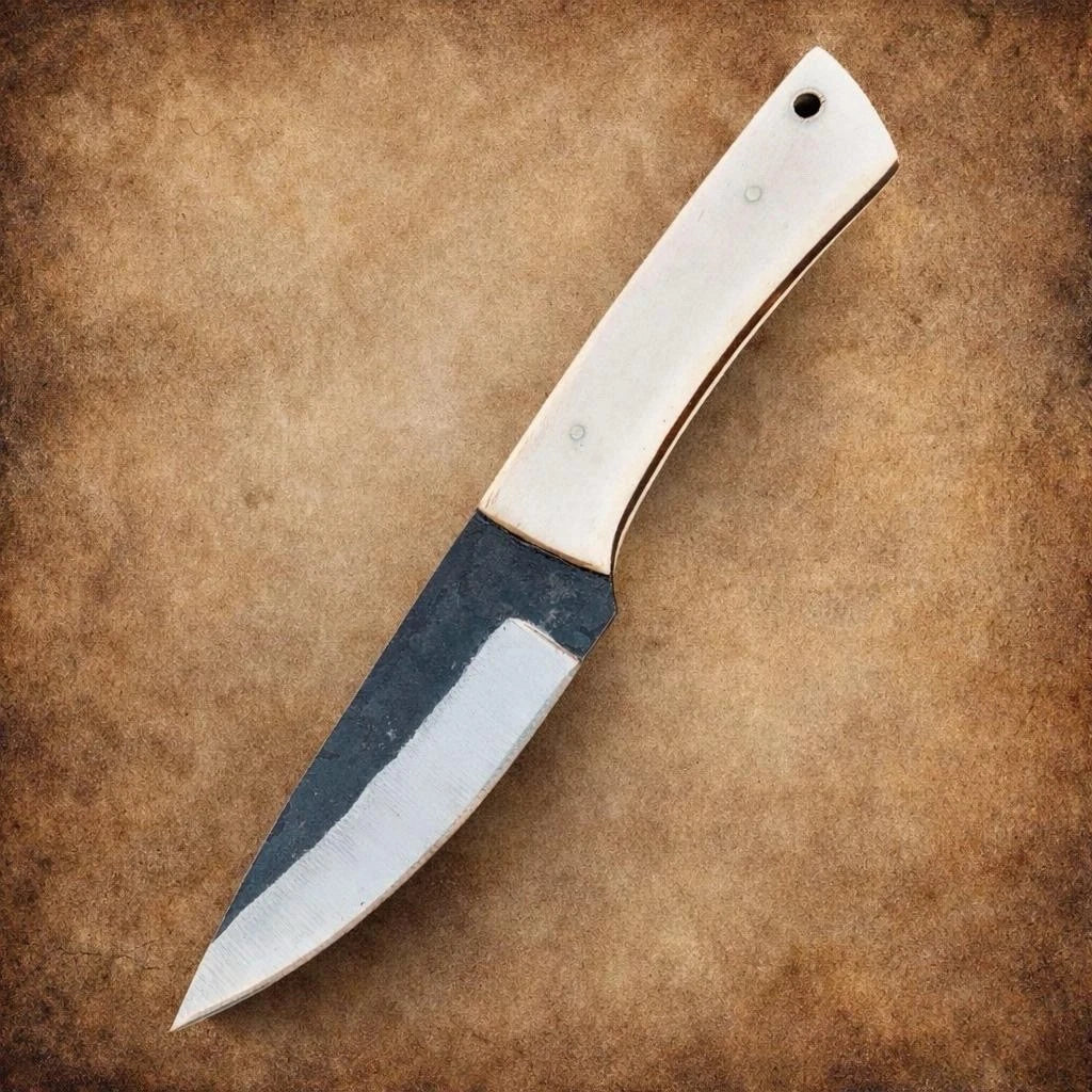 Handmade Forged Steel Hunting Knife Full Tang Survival Outdoor Fix Blade Skinner