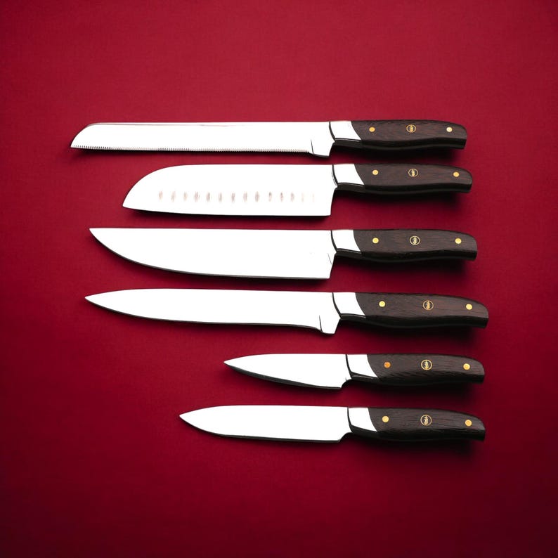 Handmade Premium Chef Set-440c Steel Kitchen Knife Set- Perfect Gift for Mother's day, Gift for Him/ Her