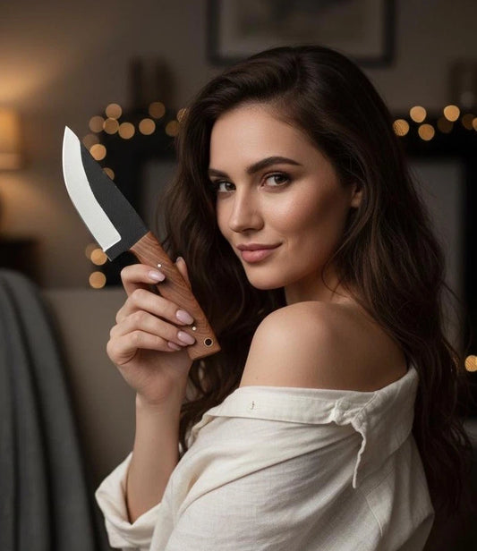 Handmade Forged Steel Hunting Tactical Fix Blade Knife with Sheath