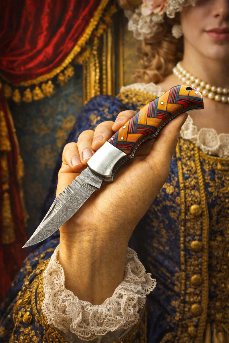 Precision Hand Crafted Damascus Folding Blade Pocket Knife Tactical EDC Outdoor