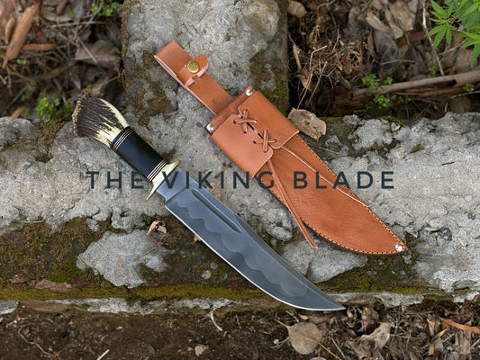 Custom Handmade Bowie Knife With Sheath