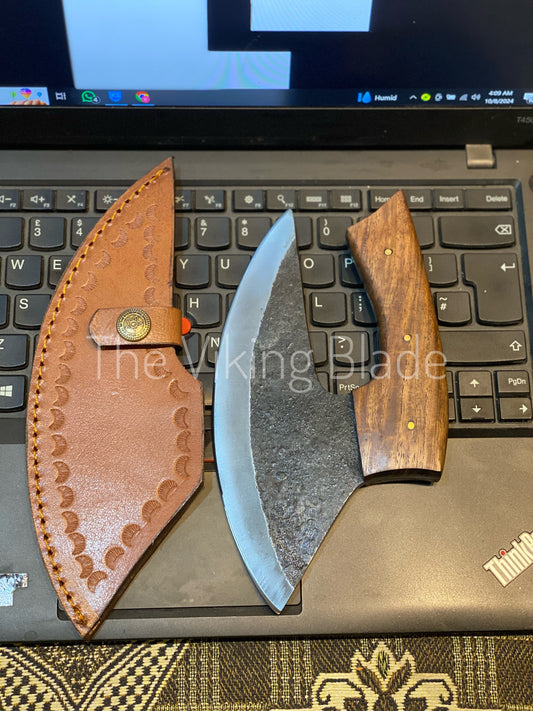Custom Handmade High Carbon Steel Ullu Knife with Genuine Leather Sheath – Premium Survival & Camping Knife