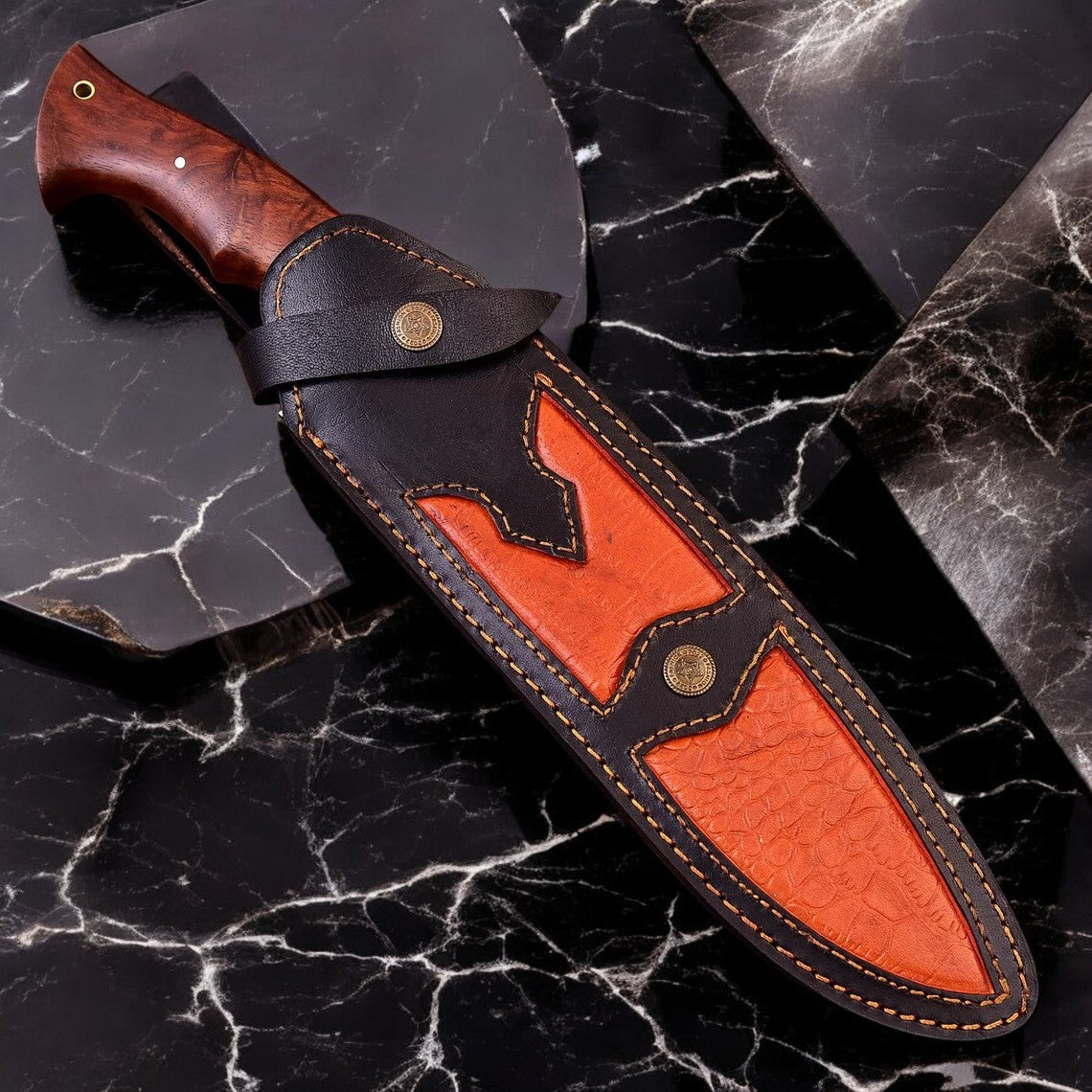 custom handmade Hunting Knife With Leather Sheath