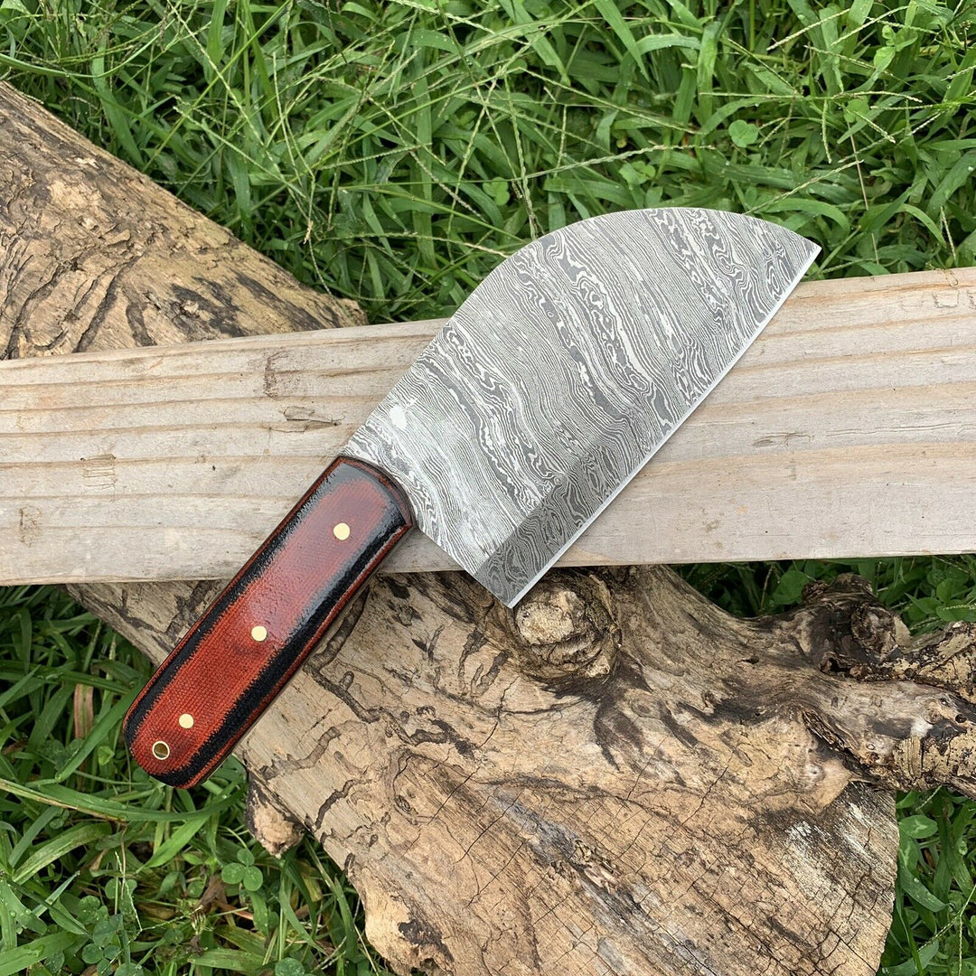 Custom Handmade Damascus Steel Chooper Kitchen Cleaver Knife