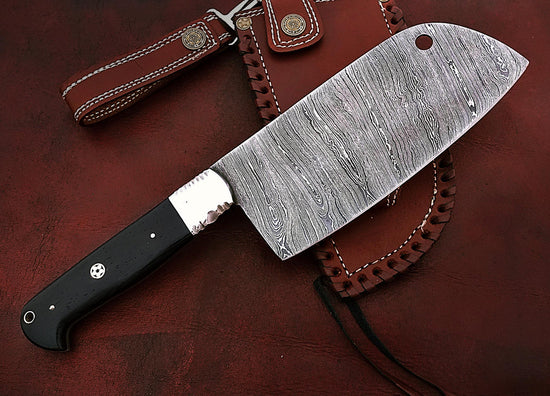 Premium Handmade Damascus Steel Cleaver Knife main image 1
