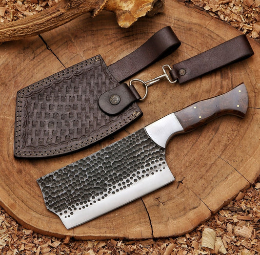 Handmade Cleaver , Mirror Polished Edge Edition, kitchen cleaver