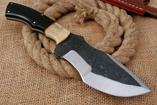 Beautiful Custom Handmade Forged Railroad High Carbon Steel Hunting Knife