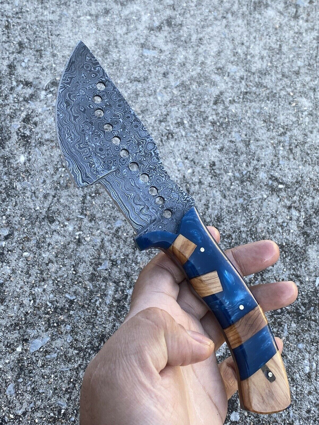 Custom Handmade Damascus Steel Tracker Hunitng Knife