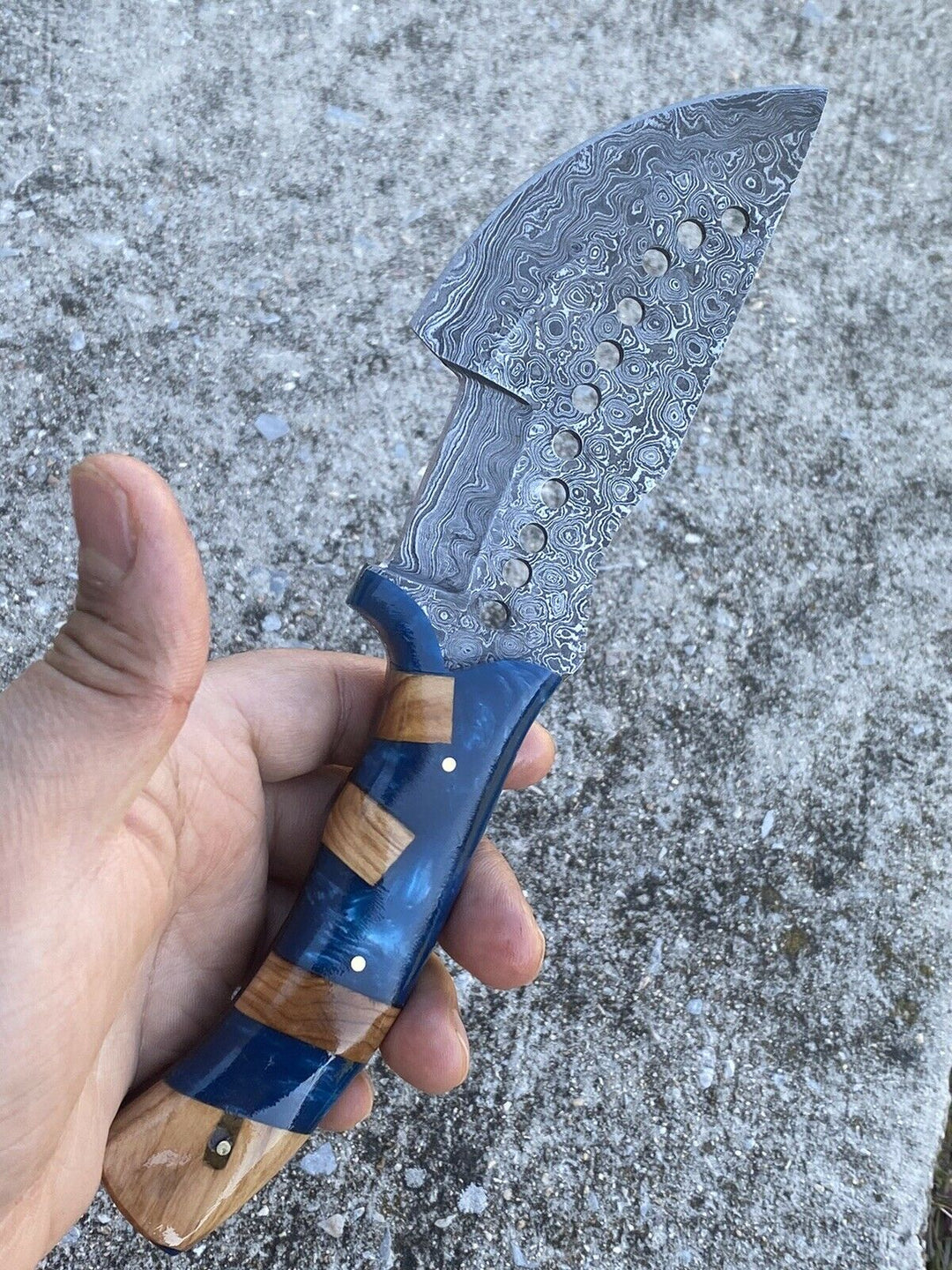 Custom Handmade Damascus Steel Tracker Hunitng Knife