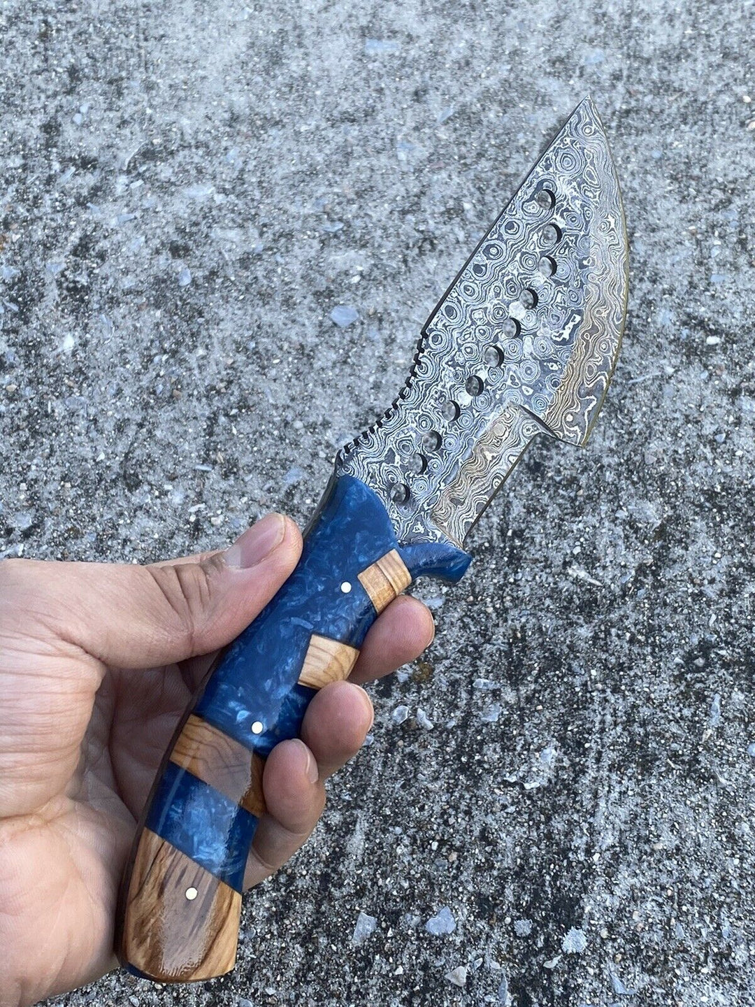 Custom Handmade Damascus Steel Tracker Hunitng Knife